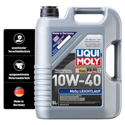 Abbildung von LIQUI MOLY MoS2 Leichtlauf 10W 40 5 L teilsynthetisches Motoröl Art. Nr.: 1092, farblos