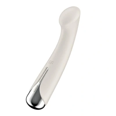 Abbildung von Satisfyer Spinning G Spot 1 16,5 cm Punkt Vibrator 12 Vibrations und 5 Rotationsprogramme Programme separat steuerbar Wiederaufladbarer Akku Wasserdicht (IPX7), Farbe:creme