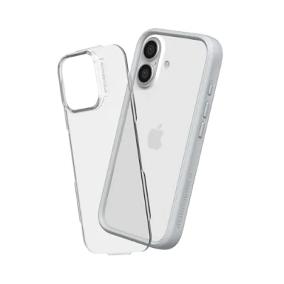 Abbildung von RhinoShield Modulare Case kompatibel mit [iPhone 16] Mod NX Anpassbare &amp; stoßdämpfende Schutzhülle im schlanken Design 3.5 Meter Fallschutz Platinum Grau