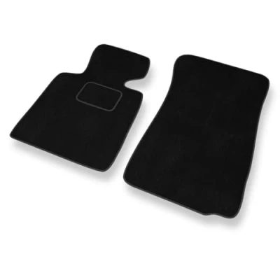 Abbildung von Mossa Fußmatten Auto kompatibel mit BMW Z4 I E85, E86 (2002 2008) Premium Velours Schwarze Automatten Autoteppiche