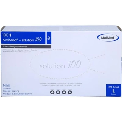 Abbildung von Handschuhe Einmal Nitril L blau 100 St