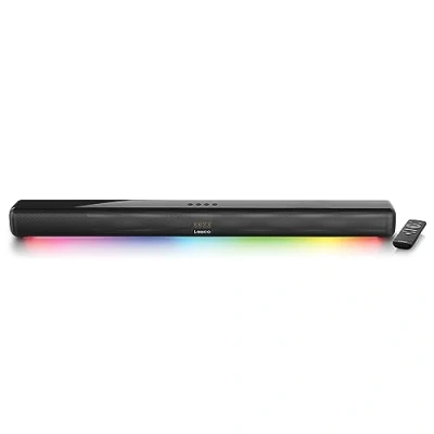 Abbildung von Lenco SB 042LEDBK 2.0 Soundbar (40 W, 10m Bluetooth Reichweite, AUX &amp; HDMI Anschluss inkl. Fernbedienung)