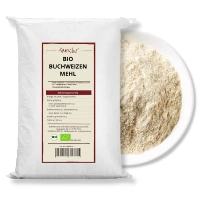 Abbildung von Kamelur Bio Buchweizenmehl aus EU Landwirtschaft (5kg) Mehl Buchweizen Anbau
