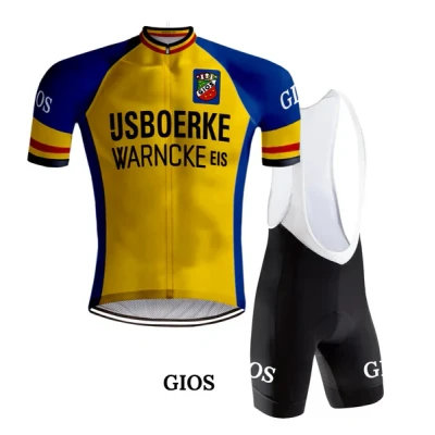 Abbildung von Retro radsport Outfit IJsboerke Warncke Gelbe REDTED