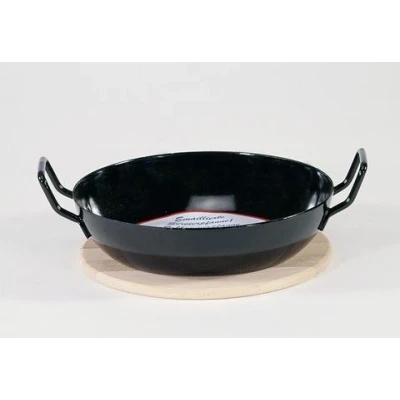 Abbildung von Krüger Pfannen Set, Edelstahl, (Set, 1 tlg., Servierpfanne Ø 20 cm, Holzteller), Induktion