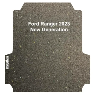 Abbildung von PICKUPMATTE Antirutschmatte Ford Ranger 2023 New Generation Doppelkabine Raptor WILDTRAK DOKA m. original Laderaumwanne ab BJ 01/2023 Variante Ausbuchtung an der Kabinenrückwand Form #1