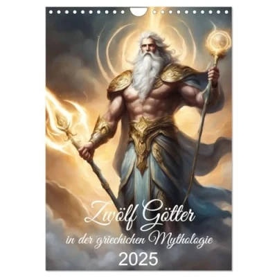 Abbildung von Zwölf Götter der griechischen Mythologie (Wandkalender 2025 DIN A4 hoch), CALVENDO Monatskalender