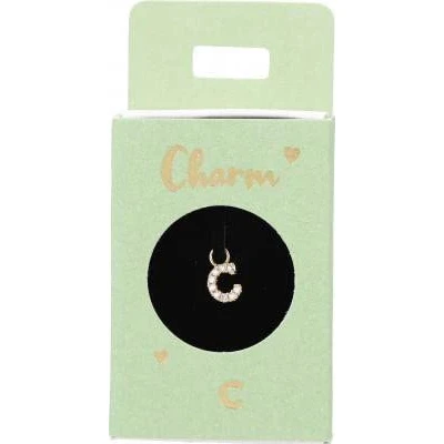 Abbildung von Depesche 11834 003 Charm Buchstabe C, vergoldeter Anhänger für Halsketten, Armband und Ohrringe, ideal als kleines Geschenk