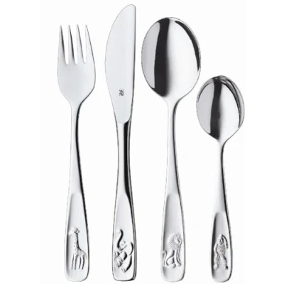 Abbildung von WMF Kinderbesteck &quot;Tiere&quot;, (Set, 4 tlg.), Kindermesser mit leichtem Wellenschliff