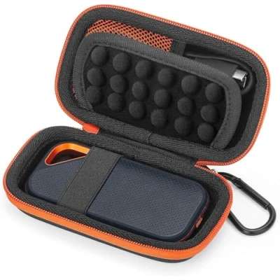 Abbildung von YINKE Schutzhülle für SanDisk Extreme/Pro, Crucial BX500/X8, WD My Passport, tragbar, SSD, Eva Hartschale, Transporttasche