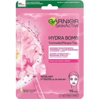 Abbildung von Garnier SkinActive Hydra Bomb Tuchmaske Sakura 28g