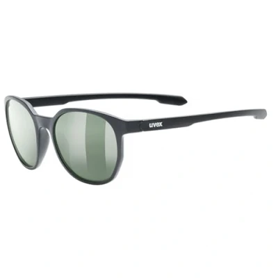 Abbildung von Uvex LGL 54 Sportbrille für Damen und Herren starker Schutz vor Sonnenstrahlung mirror schwarz matt/grün one size