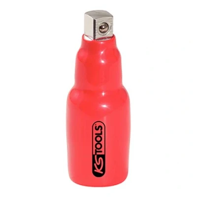 Abbildung von KS TOOLS 117.1190 Reduzieradapter, Knarre 6,3 (1/4&quot;) 86 Chrom Vanadium Stahl 3/8