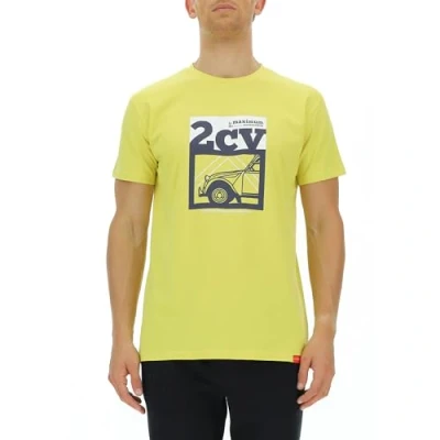 Abbildung von CITROËN O102947 I002 T Shirt 2CV Automobiles Françaises Großdruck C23W Herren Celery Größe XL