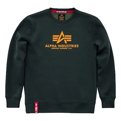 Abbildung von Alpha Industries Basic Sweatshirt, Herren, Größe: XS, Dark petrol