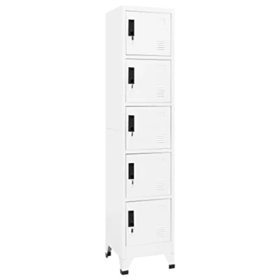 Abbildung von ZQQLVOO Schränke Anrichte Mehrzweckschrank Schließfachschrank Weiß 38x40x180 cm Stahl