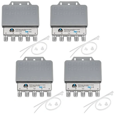 Abbildung von 1x PRO DiseqC Schalter Switch 4/1 mit Wetterschutzgehäuse HB DIGITAL 4X SAT LNB 1 x Teilnehmer/Receiver für Full HDTV 3D 4K UHD