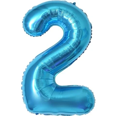 Abbildung von Geburtstag zahlen luftballon 2 jahre Blau Folienballon XXL Riesen in 40&quot; 101cm Geburtstagsdeko Ballon Zahl Deko zum .Fliegt mit Helium