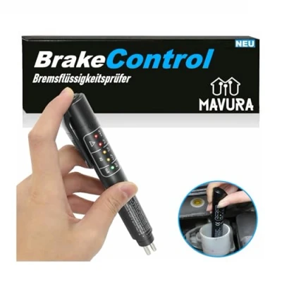 Abbildung von MAVURA Leitwertmessgerät BrakeControl Bremsflüssigkeitstester Bremsflüssigkeitsprüfer 5 LED, Auto Brake Fluid Tester DOT3 DOT4 DOT5 Bremsflüssigkeit Prüfer