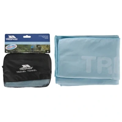 Abbildung von Trespass Soggy, Pool Blue, Schnelltrocknendes Mikrofaser Handtuch mit Beutel, 130cm x 75cm, Blau