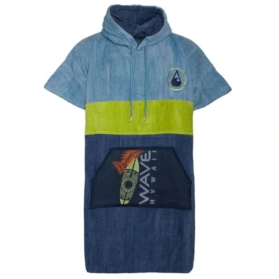 Abbildung von WAVE HAWAII Bade Poncho Damen &amp; Herren Kapalua mit Kapuze Größe L, 170 200cm I 100% Baumwolle Surf für Erwachsene Velours Frottee Handtuch hoher Wasserabsorption