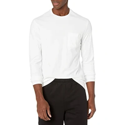 Abbildung von Amazon Essentials Herren Langärmeliges T Shirt, Schmale Passform, Weiß, M