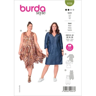 Abbildung von Kleid Burda 6036 44 54
