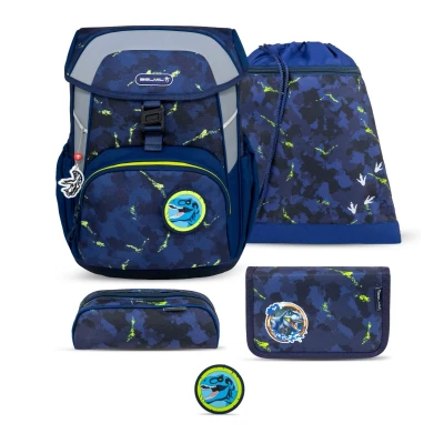 Abbildung von Belmil Maxi T Rexy Dinosaurier blau Schulranzen Set