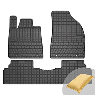 Abbildung von FROGUM EL Toro Gummimatten Ganzjähriges Set von Autofussmatte Auto Fußmatten für Lexus RX III 450H 2008 2015 Beständiges Gummi Material 1,5cm Schutzkante