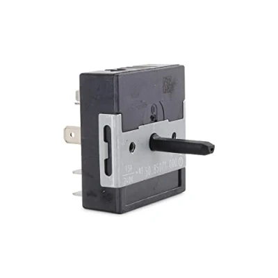 Abbildung von DL pro Kochplattenschalter für AEG Electrolux Juno Zanker Zanussi 14001334001/7 140013340017 EGO 50.85071.000 5085071000 ZWEIKREIS Energieregler Schalter Regler 50x48x45mm Kochfeld Herd