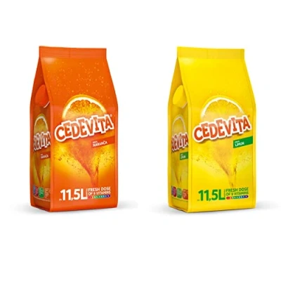 Abbildung von Cedevita Zitrone limun/Cedevita Orange narandza Instant Brausepulver Mix 2 x 900g,macht 23 L Saft alkoholfreie aus Kroatien