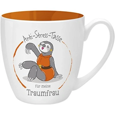 Abbildung von GRUSS &amp; CO Anti Stress Tasse Motiv &quot;Traumfrau&quot; mit Spruch, 45 cl, New Bone China Geschenk für Sie 45511
