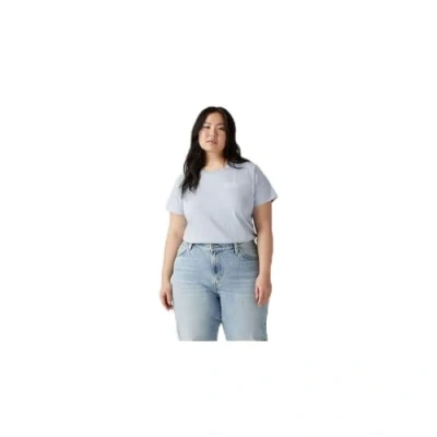 Abbildung von Levis Plus T Shirt, mit kleinem, floralem Batwing Logodruck