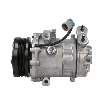 Abbildung von THERMOTEC KTT090466 Kompressor SD6V12 12V PAG 46 R134a mit Dichtring OPEL: Astra G CC, Caravan, Limousine