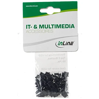 Abbildung von InLine 59948M50er Pack Staubschutz, für USB Typ C Buchse, schwarz
