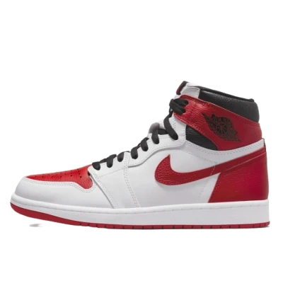 Abbildung von Nike Air Jordan 1 Retro High OG White Red Heritage Sneaker limitierte Auflage