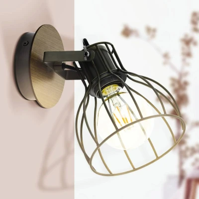 Abbildung von Eglo 98134 Spotleuchte SAMBATELLO braun, silber Ø12cm E27 1X40W dimmbar