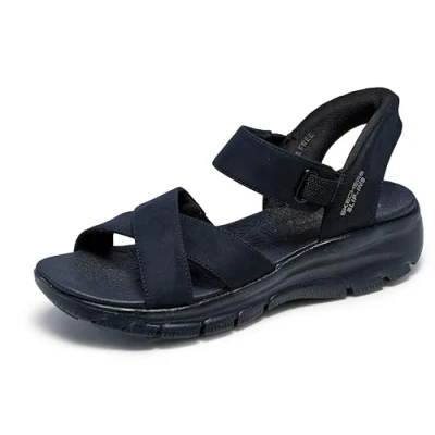 Abbildung von Skechers Damen Easy Going Somewhere Sunny Sneaker, Black, 39 EU