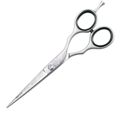 Abbildung von Kiepe 2235 Studio Techno Semi Offset Friseurschere mit Formula Ergo Anatomic Design, Mikroverzahnten Klingen, Carbon Chromo Edelstahl für Professionelle Präzisionsschnitte, 5.5 Zoll