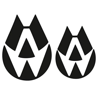 Abbildung von Autoaufkleber Set für Kfz Emblem Logo Cover Selbstklebend Folie Passgenau Front und Heck Fahrzeug Tuning Aufkleber K093 (Schwarz Glanz)