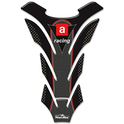 Abbildung von Resin Bike Aufkleber für Motorrad Kompatibel mit Aprilia. Tankabdeckung vor Stößen und Kratzern. 3D Harzklebstoff Universelle Version Kohlefaser Effekt Stickers