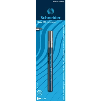 Abbildung von 10 x Schneider Lackmarker Maxx 271 1 2 mm silber Blisterkarte
