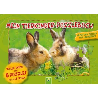 Abbildung von Mein Tierkinder Puzzlebuch für Kinder ab 6 Jahren: Tolle Infos und 5 Puzzles mit je 48 Teilen. Lernen spielen lern Effekt