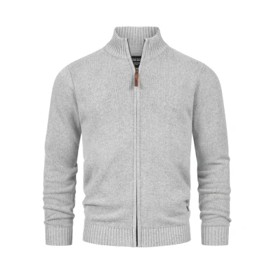 Abbildung von Indicode Jeans Inlut Strickjacke, Herren, Größe: Small, Lt grey mix