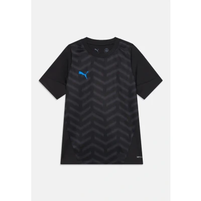Abbildung von Puma individualCUP Fußballtrikot Jugend Für Kinder Mit Print Black/White/Ultra Blue Größe: 13 14Y