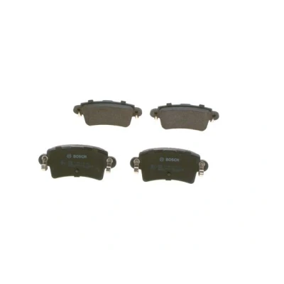 Abbildung von BOSCH 0 986 494 043 Bremsbelagsatz Low Metallic mit akustischer Verschleißwarnung Anti Quietsch Blech, Montageanleitung