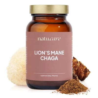 Abbildung von Lion&#039;s Mane &amp; Chaga Pulverextrakt, 100% natürlich, ohne Zucker und Konservierungsstoffe, unterstützt die Gehirnfunktion, Adaptogene, für Veganer Vegetarier geeignet, hohe Dosierung von 1500 mg