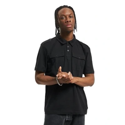 Abbildung von Brandit Herren JON Halfsleeve Poloshirt, Herren, Größe: 4XL, Black