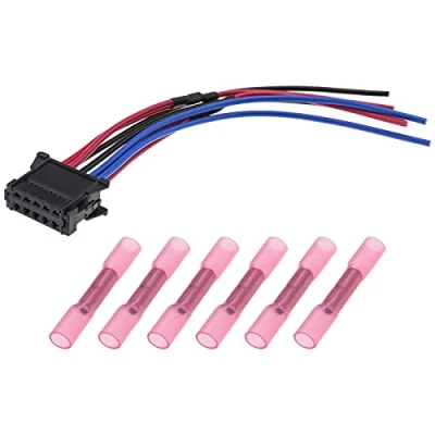 Abbildung von eMagTech Gebläsemotorwiderstand, Verdrahtung mit Stecker 50 mm² 1,50 mm², Kabelbaum, Reparatur Anschluss, 8200729298, kompatibel Renault Megane Clio Scenic Twingo