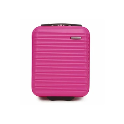 Abbildung von WITTCHEN Reisekoffer Kleinkoffer Kabinengepäck Handgepäck Rollkoffer Hartschale aus ABS mit 2 Standard Rollen Reißverschluss Teleskopgriff Groove Line XXS rosa